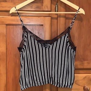 Wilfred Black and Cream Stripe Small Cropped Cami